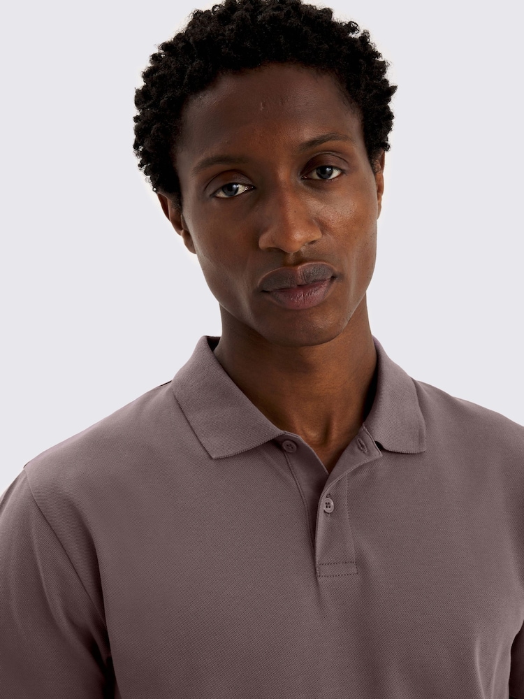 MOSS Green Pique Polo Shirt - Image 3 of 3