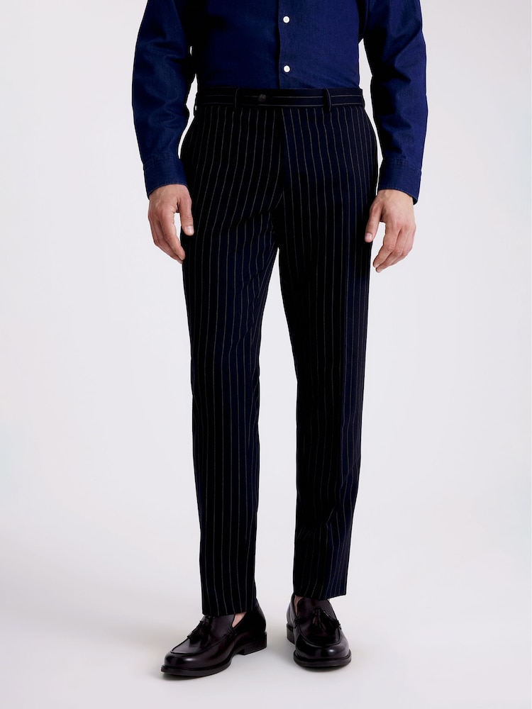 Calça MOSS MOSS Slim Fit Listras Azuis - Imagem 1 de 1