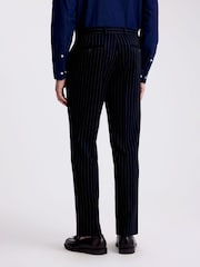 MOSS Slim Fit Blue Stripe Trousers - Image 2 of 3