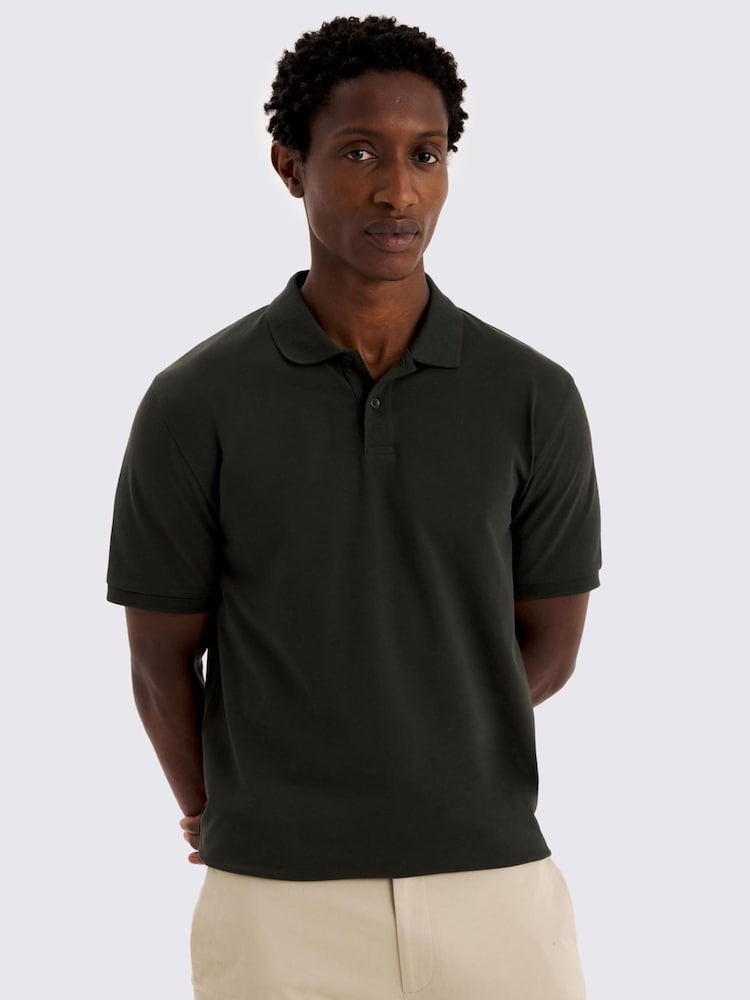 MOSS Green Pique Polo Shirt - Image 1 of 4