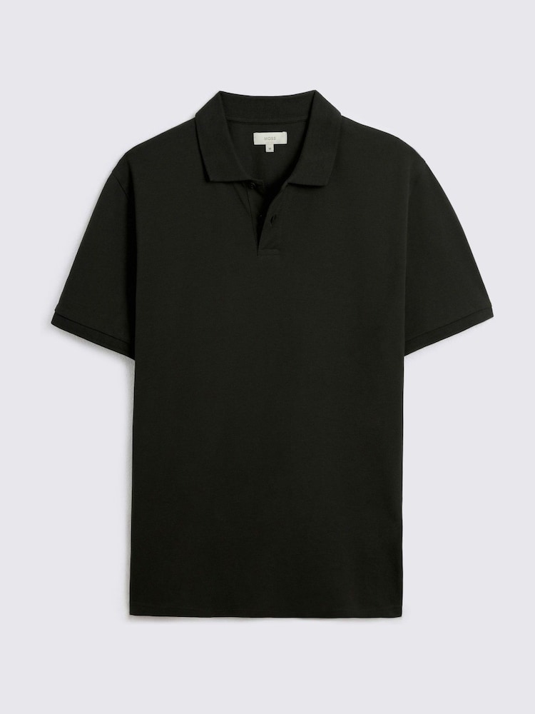MOSS Green Pique Polo Shirt - Image 4 of 4