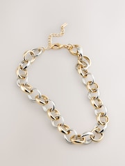 Gold/Silver Tone Tabitha Simmons X Next Lyra Chunky Chain Necklace - Image 2 of 4