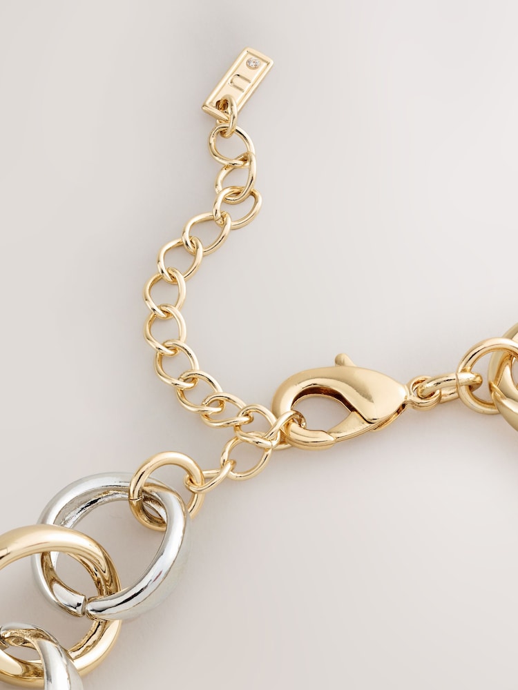 Gold/Silver Tone Tabitha Simmons X Next Lyra Chunky Chain Necklace - Image 4 of 4