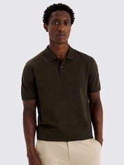 MOSS Green Pique Polo Shirt - Image 1 of 4