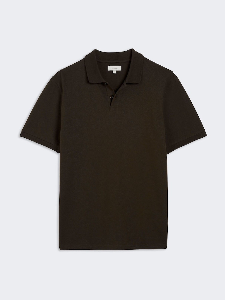 MOSS Green Pique Polo Shirt - Image 4 of 4