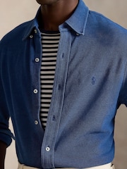 Polo Ralph Lauren Medium Indigo Knit Sport Shirt - Image 2 of 4