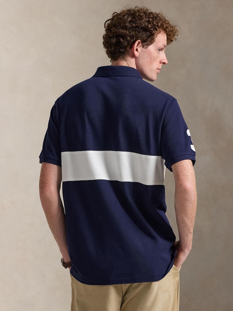 Polo Ralph Lauren Cruise Navy Knit Polo Shirt - Image 2 of 8