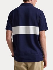 Polo Ralph Lauren Cruise Navy Knit Polo Shirt - Image 7 of 8