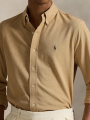 Polo Ralph Lauren Classic Camel Heather Long Sleeve-Knit Shirt - Image 4 of 8