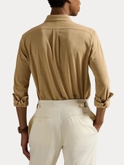 Polo Ralph Lauren Classic Camel Heather Long Sleeve-Knit Shirt - Image 5 of 8