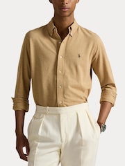 Polo Ralph Lauren Classic Camel Heather Long Sleeve-Knit Shirt - Image 6 of 8