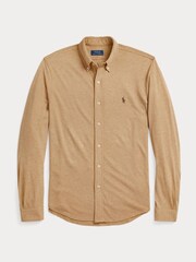 Polo Ralph Lauren Classic Camel Heather Long Sleeve-Knit Shirt - Image 7 of 8