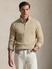 Polo Ralph Lauren Dune Melange Long Sleeve Pullover Jumper - Image 1 of 5