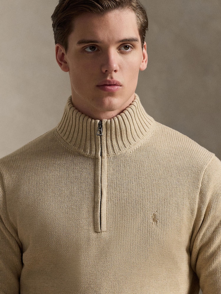 Polo Ralph Lauren Dune Melange Long Sleeve Pullover Jumper - Image 3 of 3 Polo Ralph Lauren Dune Melange Long Sleeve Pullover Jumper - Image 3 of 3