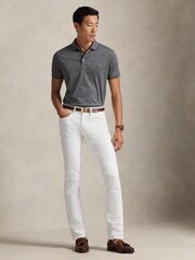 Polo Ralph Lauren Grey Flannel Heather Short Sleeve Knit Polo Shirt - Image 3 of 5