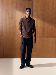 Polo Ralph Lauren Cacao Brown Heather Long Sleeve Pullover Jumper - Image 6 of 6