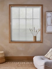 White Ready Made Sheer Textured Roller Blinds - Image 2 of 5