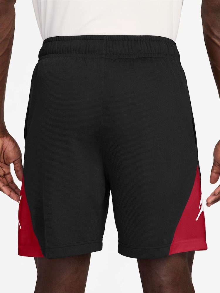 Negro/Rojo - Jordan Nike Sport Brushed Back Shorts - Imagen 2 de 4