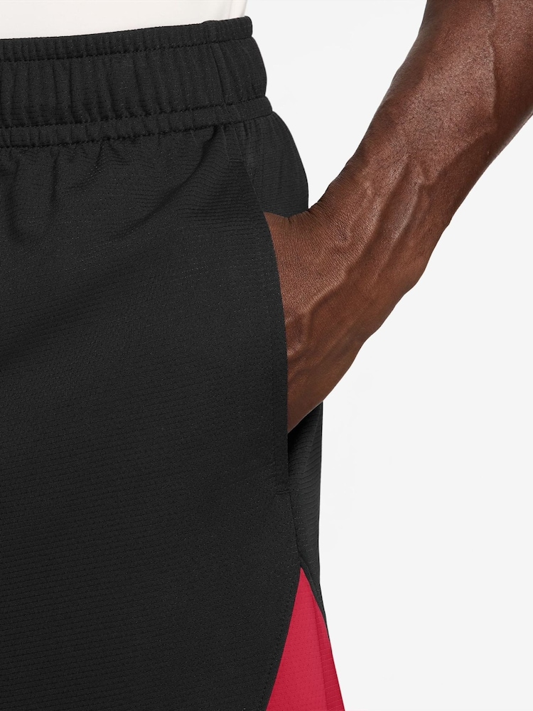 Negro/Rojo - Jordan Nike Sport Brushed Back Shorts - Imagen 4 de 4