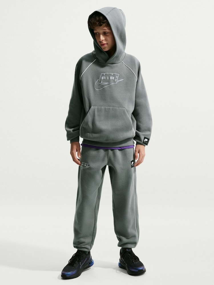 Nike Smoke Grey Air Fleece Joggers - Image 2 of 5