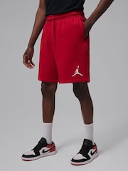 Jordan Red/White Jumpman Fleece Shorts - Image 1 of 6