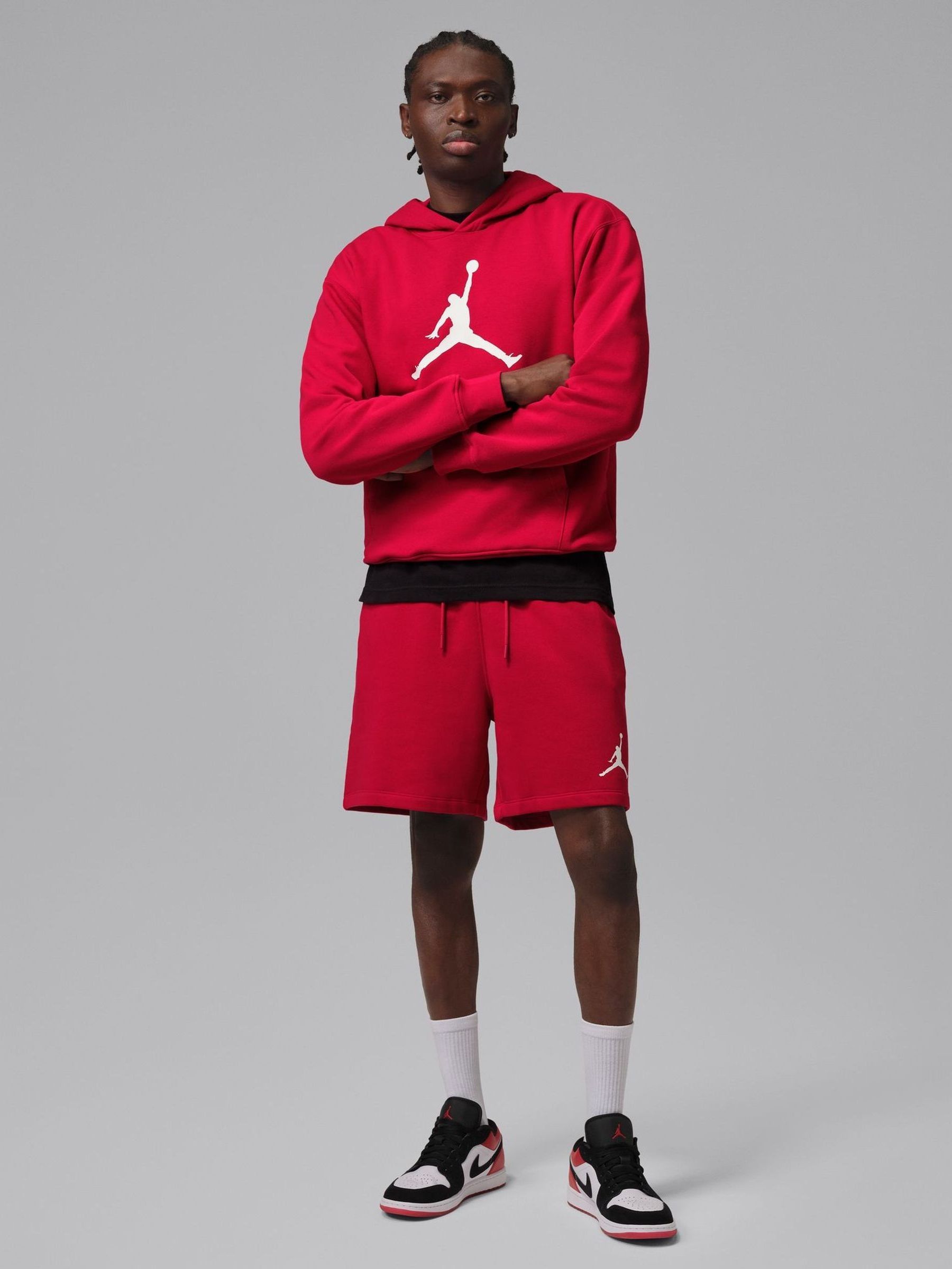 jordan jumpman fleece shorts red