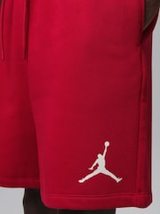 Jordan Red/White Jumpman Fleece Shorts - Image 4 of 6