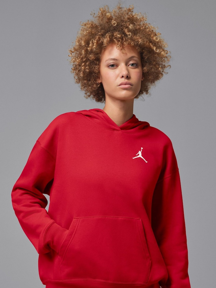 Nike Red Jordan Fleece Pullover Hoodie - Image 1 of 6