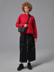 Nike Red Jordan Fleece Pullover Hoodie - Image 6 of 6