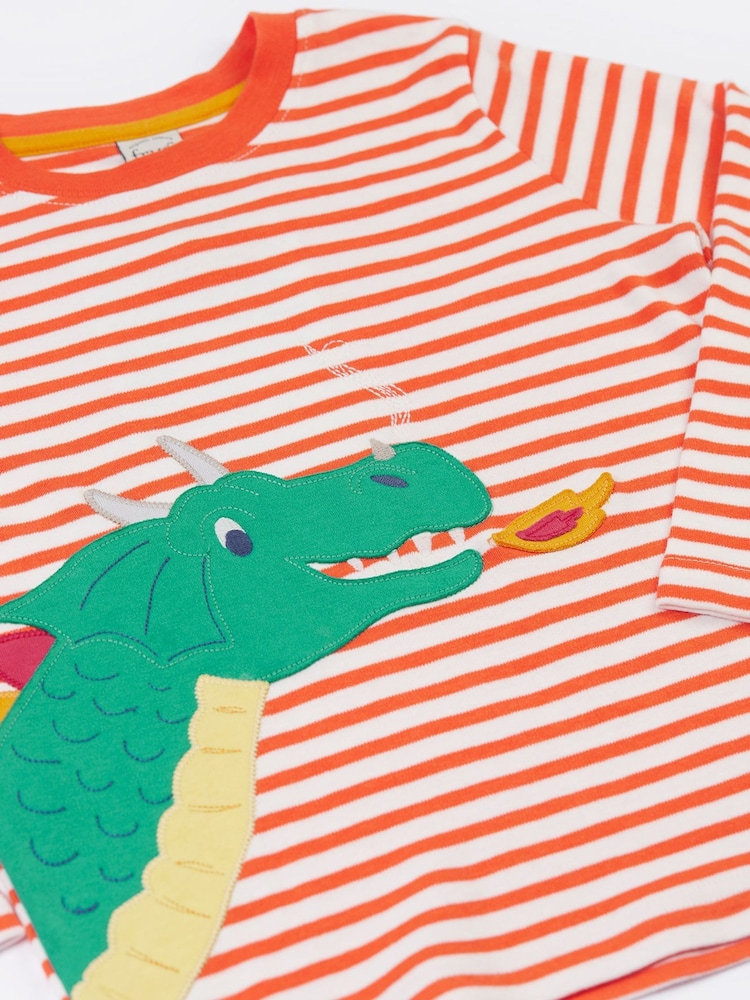 برتقالي - Frugi Red Discovery T-Shirt - صورة 2 من 3