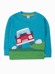 Frugi Blue Owen Panel Circular Top - Image 1 of 3