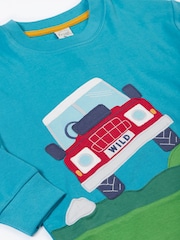 Frugi Blue Owen Panel Circular Top - Image 2 of 3