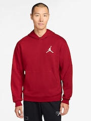 Červená / bílá - Jordan Jumpman Fleece Pullover Hoodie - Obrázek 1 z 3