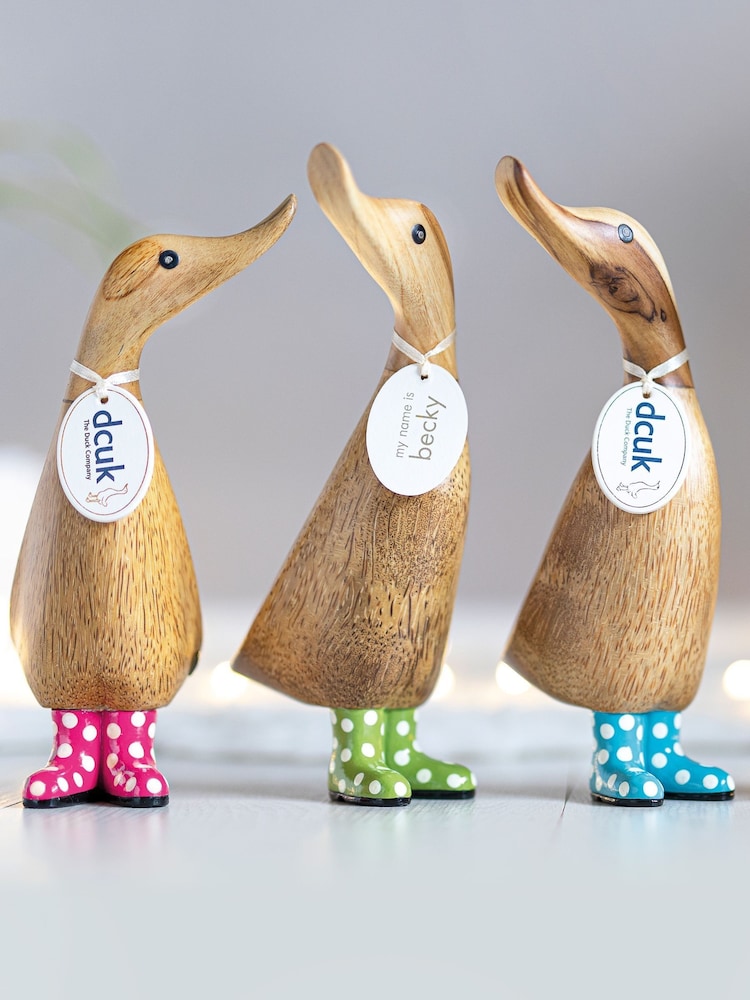 DCUK Green Spotty Boots Duckling Ornaments - Image 1 of 2 DCUK Green Spotty Boots Duckling Ornaments - Image 1 of 2