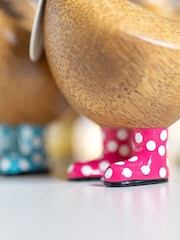 DCUK Blue Spotty Boots Ducky Wooden Ornament - Image 3 of 5