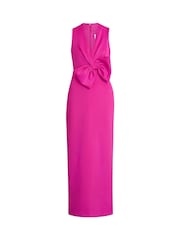 Gina Bacconi Pink Sienna Maxi Dress With Bow Detail - Image 6 of 6