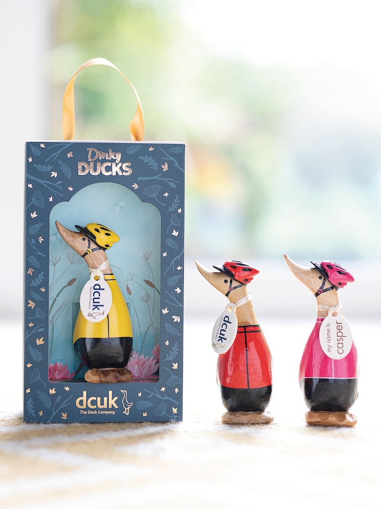 DCUK Pink Cyclist Dinky Duck Ornaments - Image 1 of 2 DCUK Pink Cyclist Dinky Duck Ornaments - Image 1 of 2