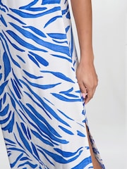 Vestido listrado azul Crista Stappy da Gina Bacconi - Imagem 3 de 5