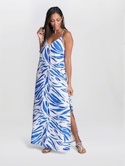 Vestido listrado azul Crista Stappy da Gina Bacconi - Imagem 5 de 5