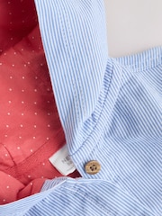 Blue Striped Strawberry Pocket - Baby Hooded Jacket (0mths-2yrs) - Imaginea 7 din 7