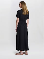 Gina Bacconi Carole Flowing V-Neck Black Dress - Image 2 of 6