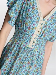 Vestido estampado vintage Frankie verde Gina Bacconi - Imagem 2 de 3