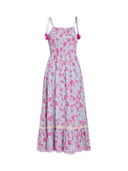 Gina Bacconi Pink Everleigh Shired Bodice Dress - Image 5 of 6
