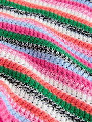 Pink Stripe Summer Knitted Shorts Set (3-16yrs) - Image 9 of 9