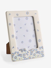 Blue Ditsy Floral Ceramic Photo Frame - Image 3 of 4