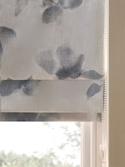 Grey Ready Made Blackout Thermal Floral Print Roman Blind - Image 7 of 7