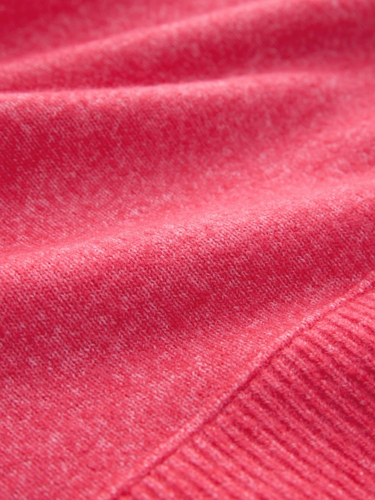 Bright Pink Knitted Short Sleeve Jumper With Wool - Image 6 of 6