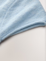Light Blue Sheer Knitted Short Sleeve T-Shirt - Image 6 of 7