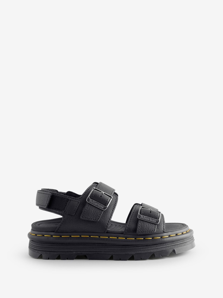Dr. Martens Black ZebZag Suede Sandals - Image 1 of 8
