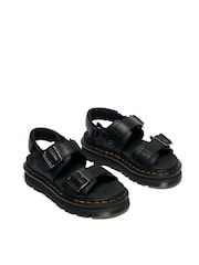 Dr. Martens Black ZebZag Suede Sandals - Image 2 of 8